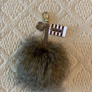 Henri Bendel Pom Faux Keychain